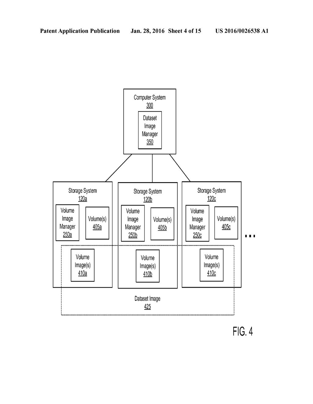 SYSTEM AND METHOD FOR MANAGING AND PRODUCING A DATASET IMAGE ACROSS     MULTIPLE STORAGE SYSTEMS - diagram, schematic, and image 05