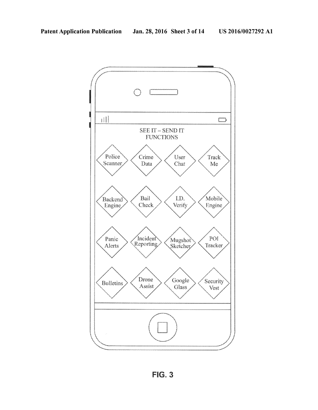 Security and Public Safety Application for a Mobile Device - diagram, schematic, and image 04