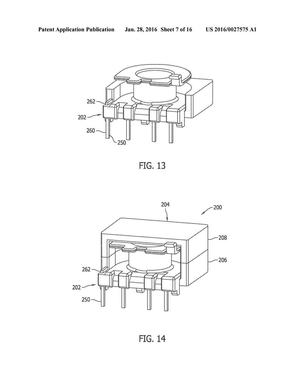 CIRCUIT BOARD MAGNETIC COMPONENT WITH INTEGRATED GROUND STRUCTURE AND     METHODS FOR MANUFACTURE - diagram, schematic, and image 08