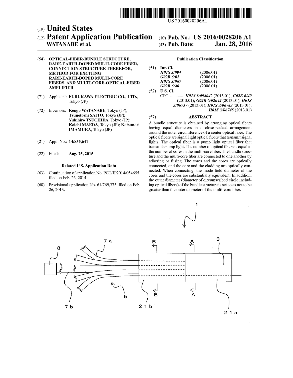 OPTICAL-FIBER-BUNDLE STRUCTURE, RARE-EARTH-DOPED MULTI-CORE FIBER,     CONNECTION STRUCTURE THEREFOR, METHOD FOR EXCITING RARE-EARTH-DOPED     MULTI-CORE FIBERS, AND MULTI-CORE-OPTICAL-FIBER AMPLIFIER - diagram, schematic, and image 01