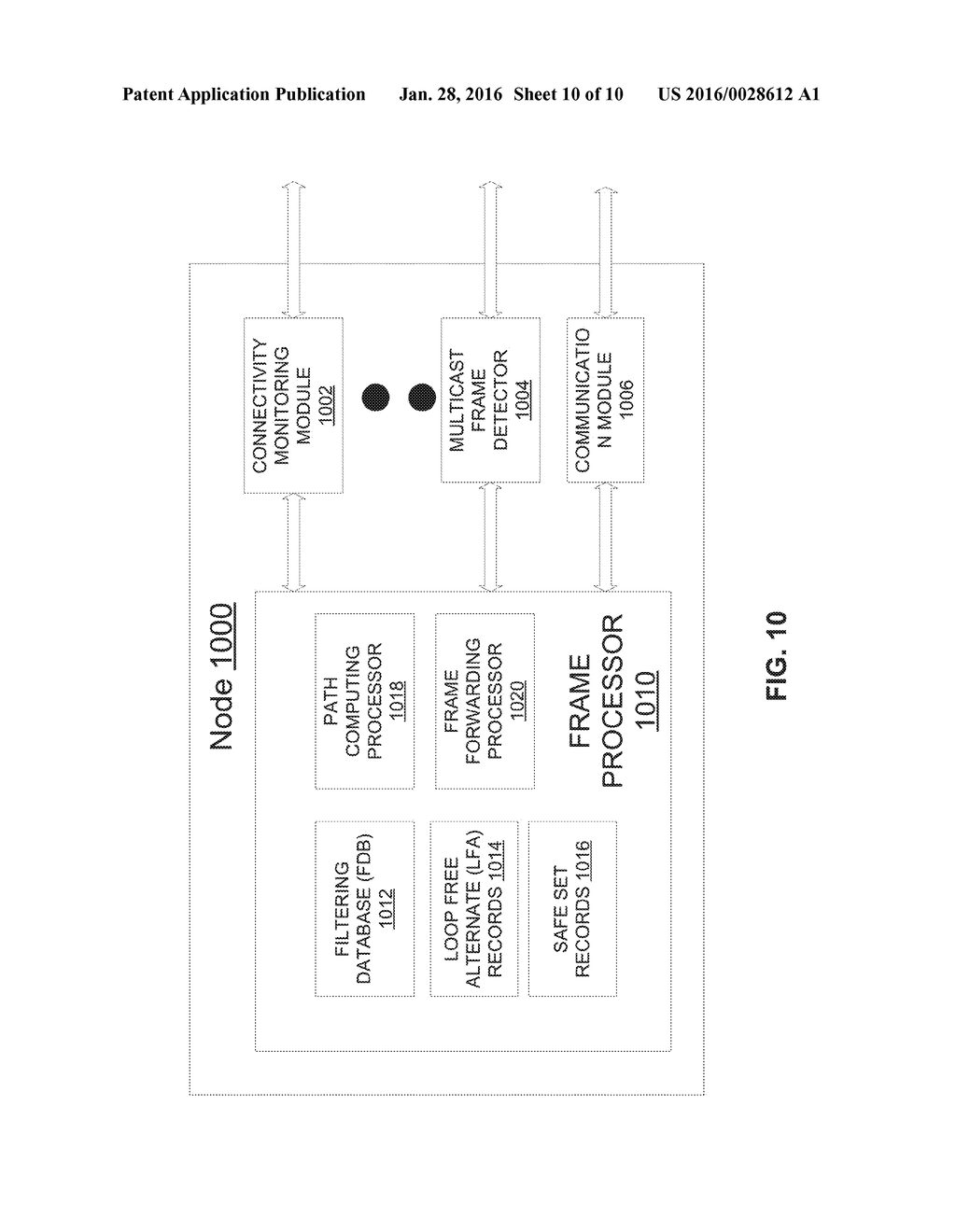 METHOD AND SYSTEM OF SHORTEST PATH BRIDGING (SPB) ENHANCED RESILIENCE WITH     LOOP MITIGATION - diagram, schematic, and image 11