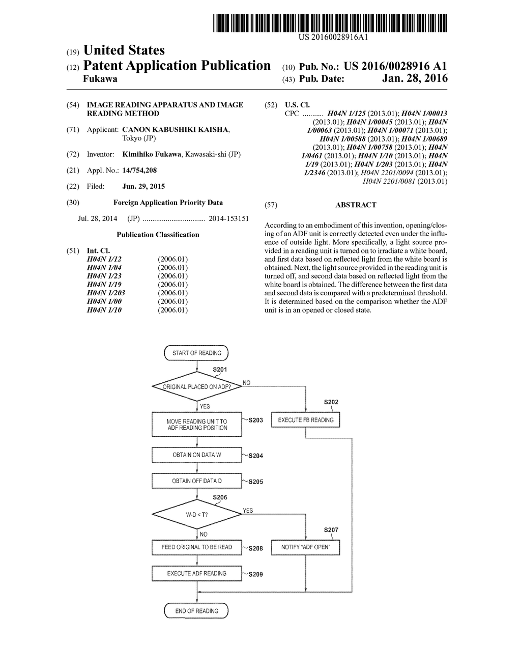 IMAGE READING APPARATUS AND IMAGE READING METHOD - diagram, schematic, and image 01