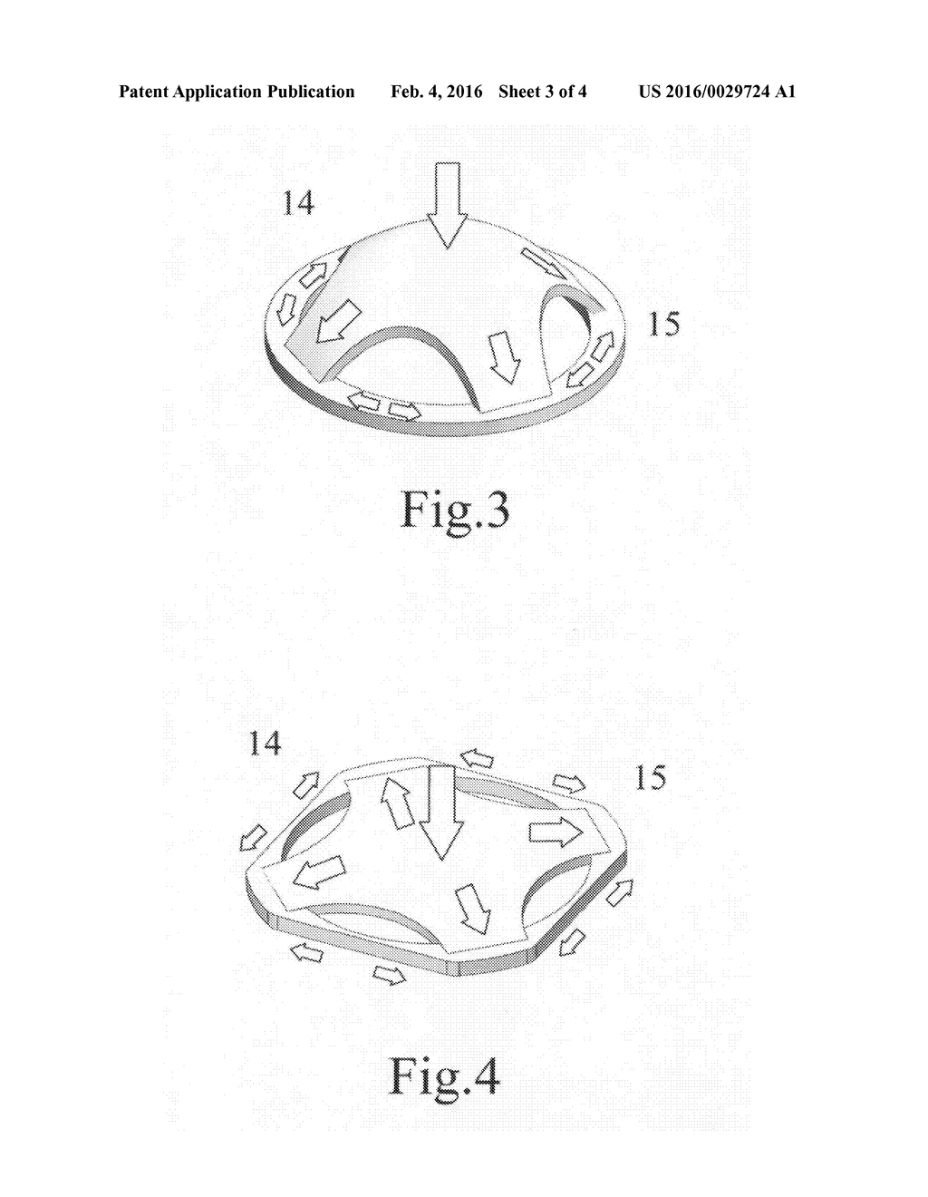 Energy absorbing and displacing structure for body protective padding - diagram, schematic, and image 04