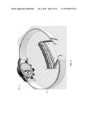 WEARABLE MODULAR ELECTRONIC DEVICE, SUCH AS TO HOLD A SELECTABLE AND/OR     REPLACEABLE BIOMETRIC SENSOR IN CLOSE PROXIMITY TO AND/OR IN PHYSICAL     CONTACT WITH A WEARER AND/OR TO HOLD A BATTERY diagram and image