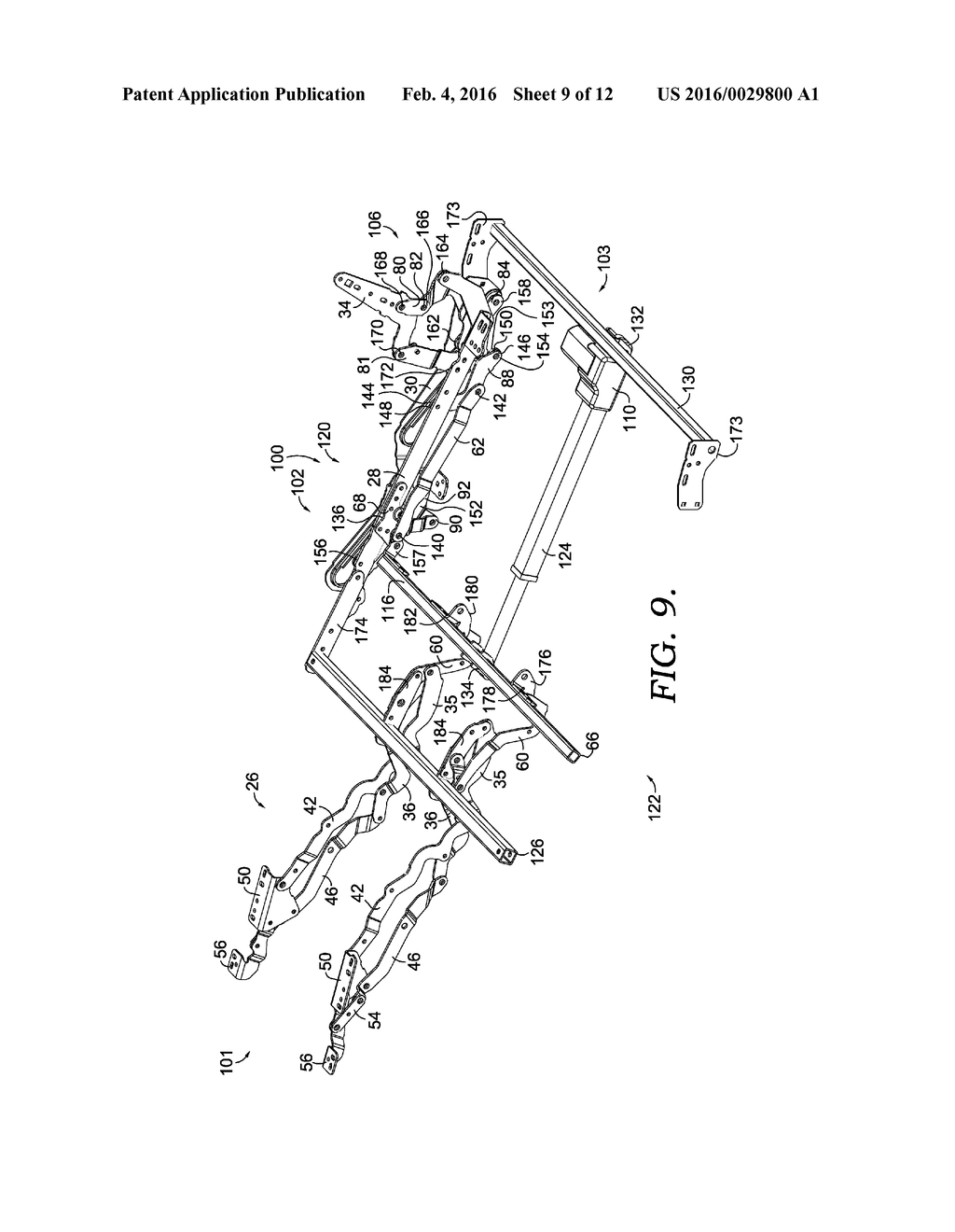 MOTORIZED LINKAGE MECHANISM FOR HI-LEG SEATING UNIT - diagram, schematic, and image 10