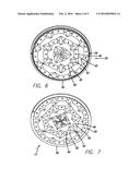 SPRAY HEAD ASSEMBLY WITH INTERIOR RISES, DEPRESSIONS, AND ORIFICES diagram and image