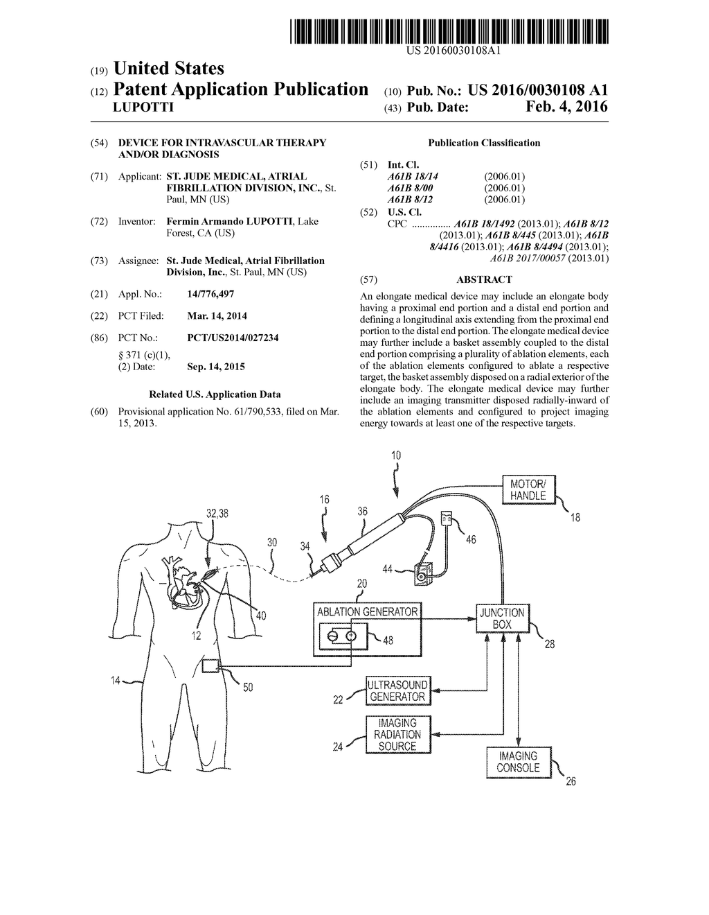 DEVICE FOR INTRAVASCULAR THERAPY AND/OR DIAGNOSIS - diagram, schematic, and image 01