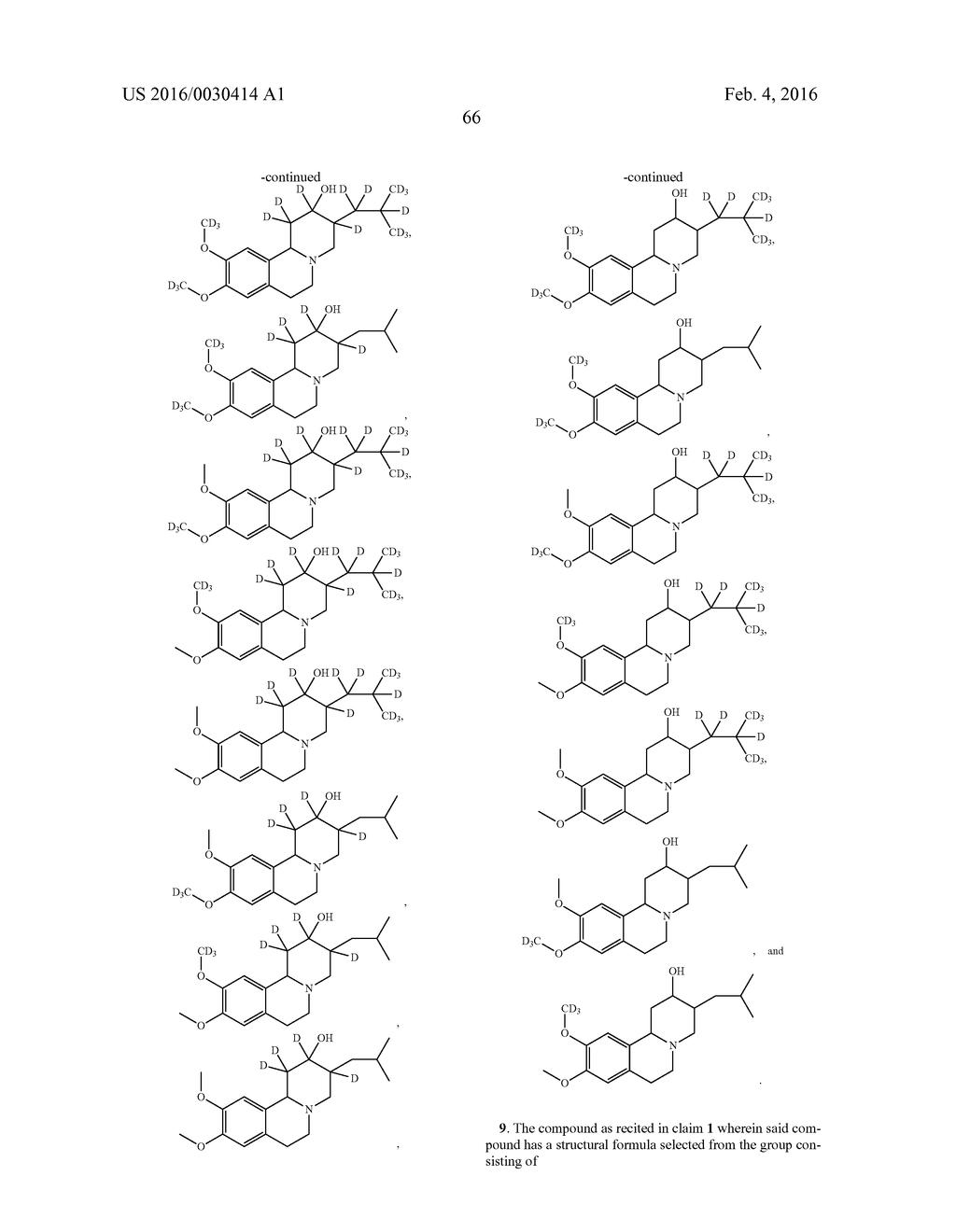 BENZOQUINOLINE INHIBITORS OF VMAT 2 - diagram, schematic, and image 67