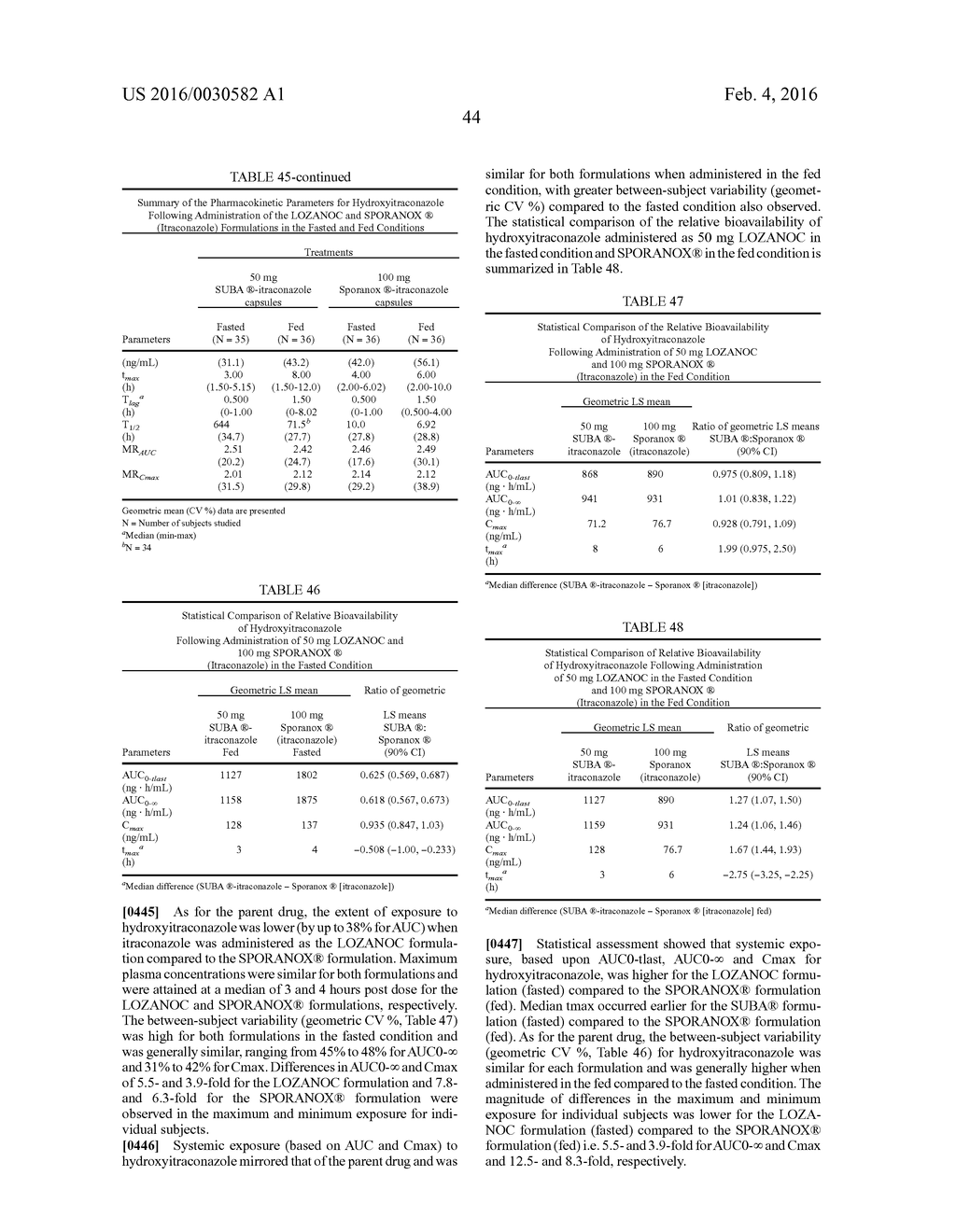 ITRACONAZOLE COMPOSITIONS AND DOSAGE FORMS, AND METHODS OF USING THE SAME - diagram, schematic, and image 109