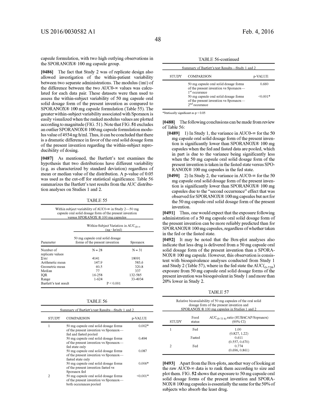 ITRACONAZOLE COMPOSITIONS AND DOSAGE FORMS, AND METHODS OF USING THE SAME - diagram, schematic, and image 113