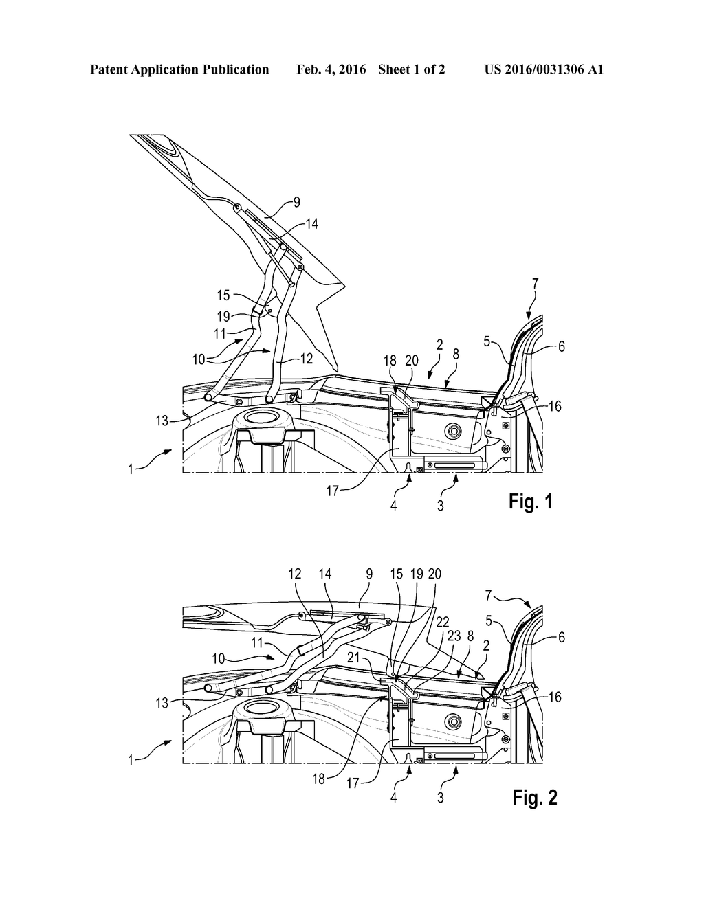 ARRANGEMENT OF A COVER OF A FOLDING-TOP COMPARTMENT IN A CABRIOLET - diagram, schematic, and image 02