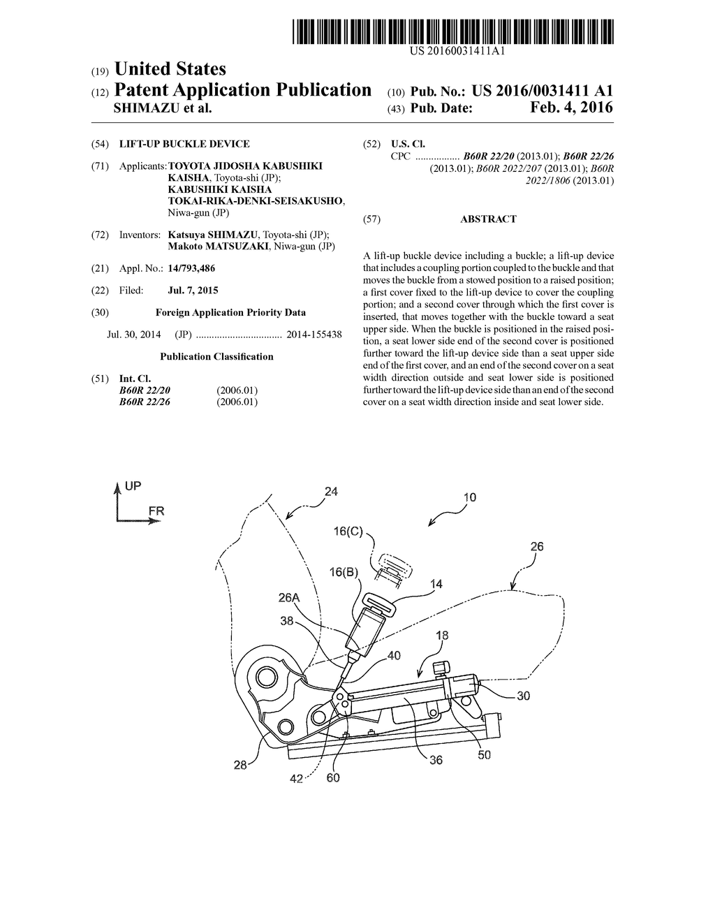 LIFT-UP BUCKLE DEVICE - diagram, schematic, and image 01