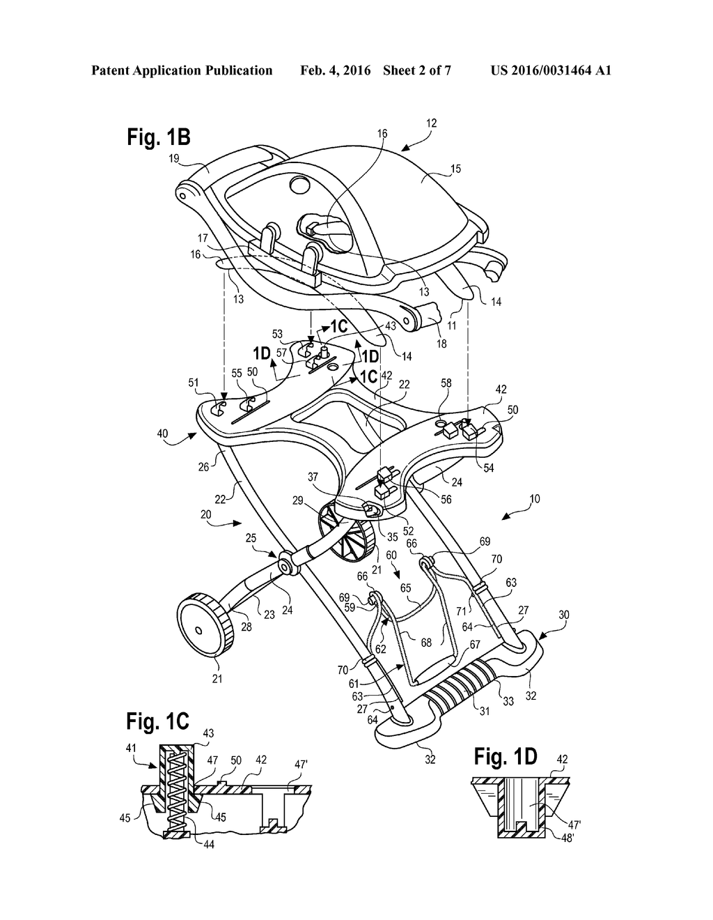 Folding Cart For Portable Grill - diagram, schematic, and image 03