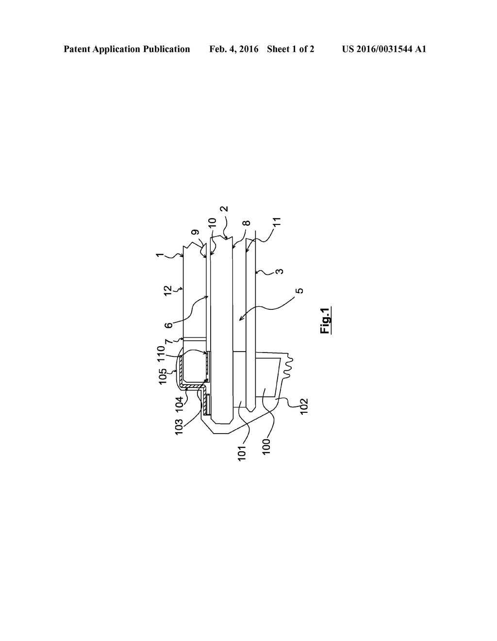 GLASS PANEL FOR A SPACE AIRCRAFT - diagram, schematic, and image 02