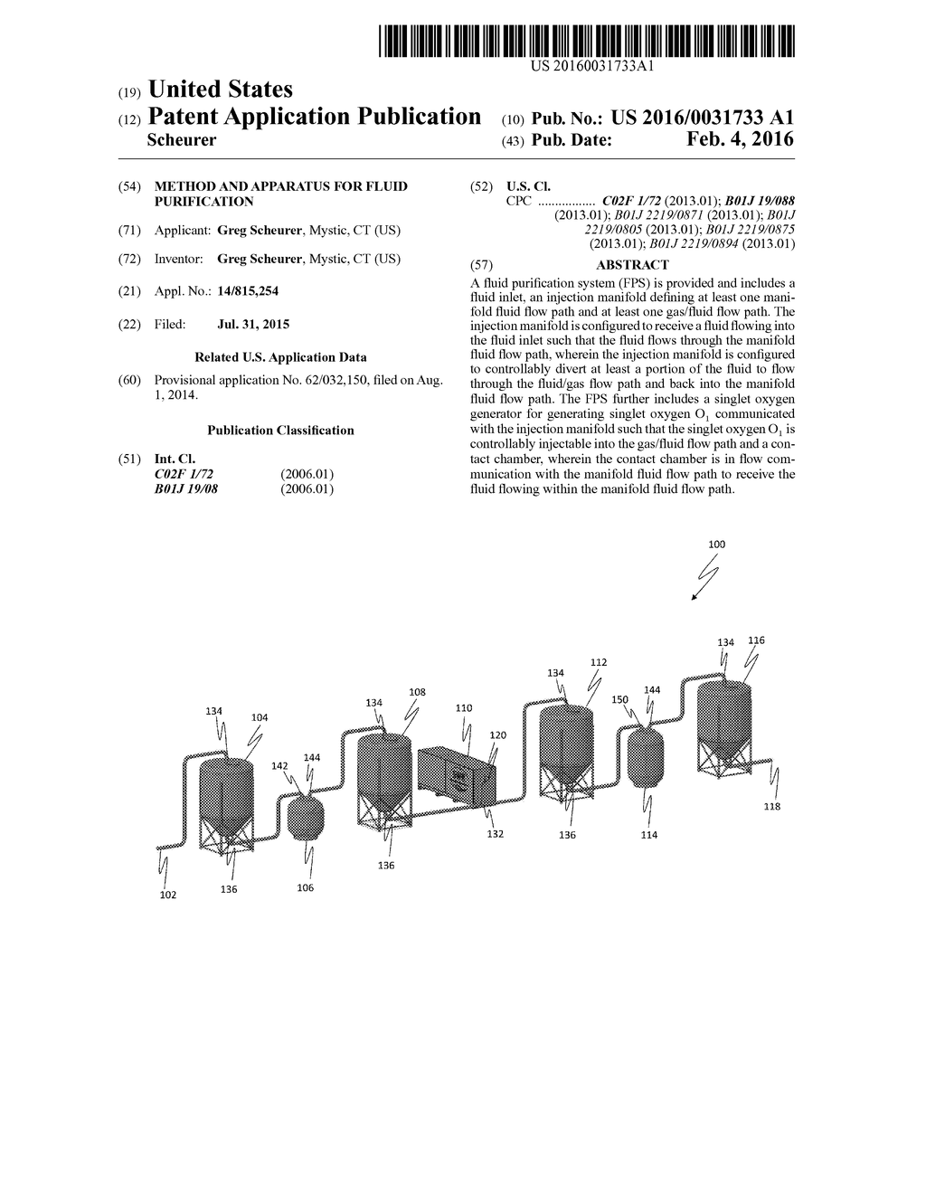 Method and Apparatus for Fluid Purification - diagram, schematic, and image 01