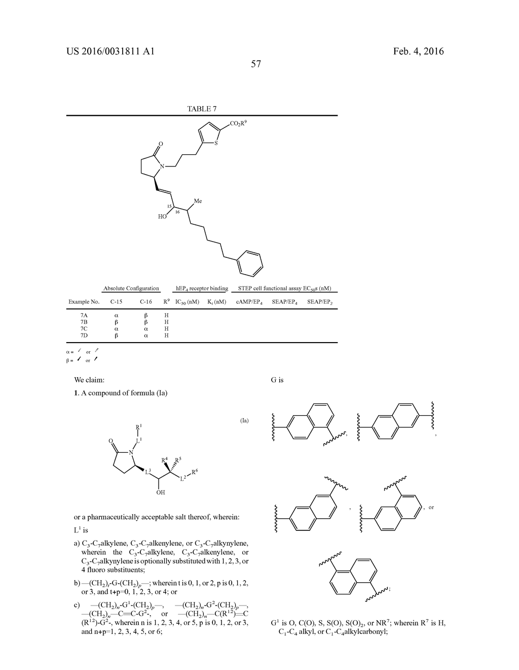 LACTAM COMPOUNDS AS EP4 RECEPTOR-SELECTIVE AGONISTS FOR USE IN THE     TREATMENT OF EP4-MEDIATED DISEASES AND CONDITIONS - diagram, schematic, and image 58