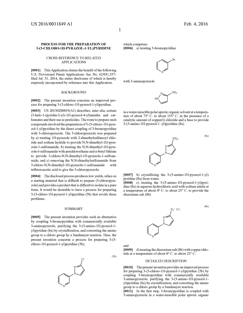 PROCESS FOR THE PREPARATION OF 3-(3-CHLORO-1H-PYRAZOL-1-YL)PYRIDINE - diagram, schematic, and image 02