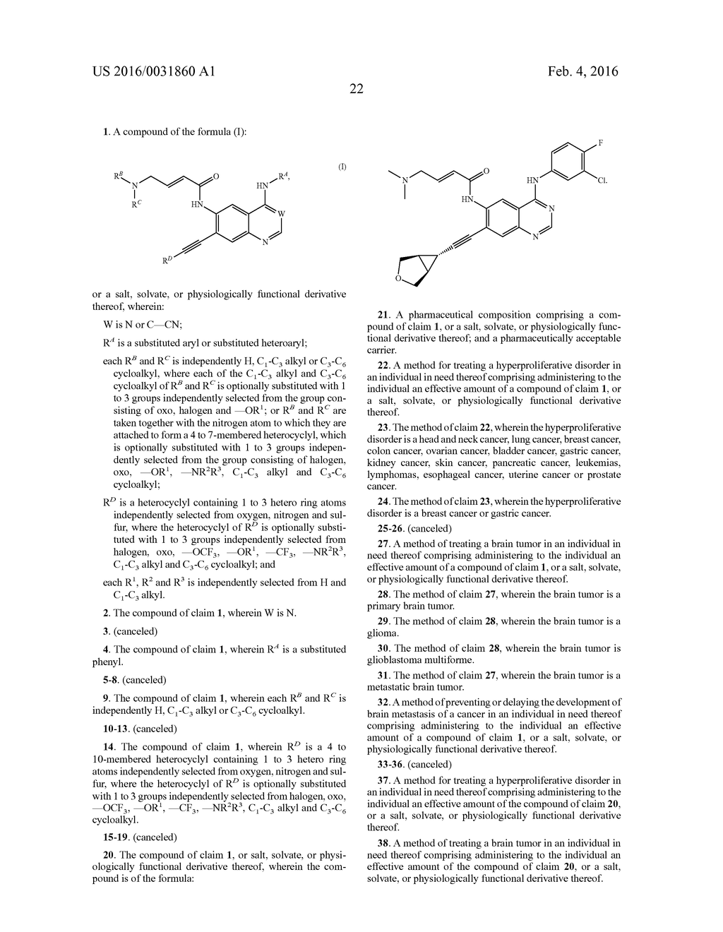 ALKYNE SUBSTITUTED QUINAZOLINE COMPOUND AND METHODS OF USE - diagram, schematic, and image 27
