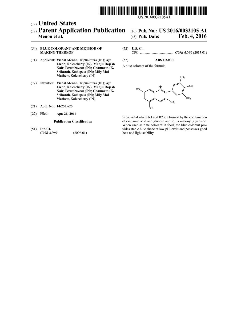 BLUE COLORANT AND METHOD OF MAKING THEREOF - diagram, schematic, and image 01