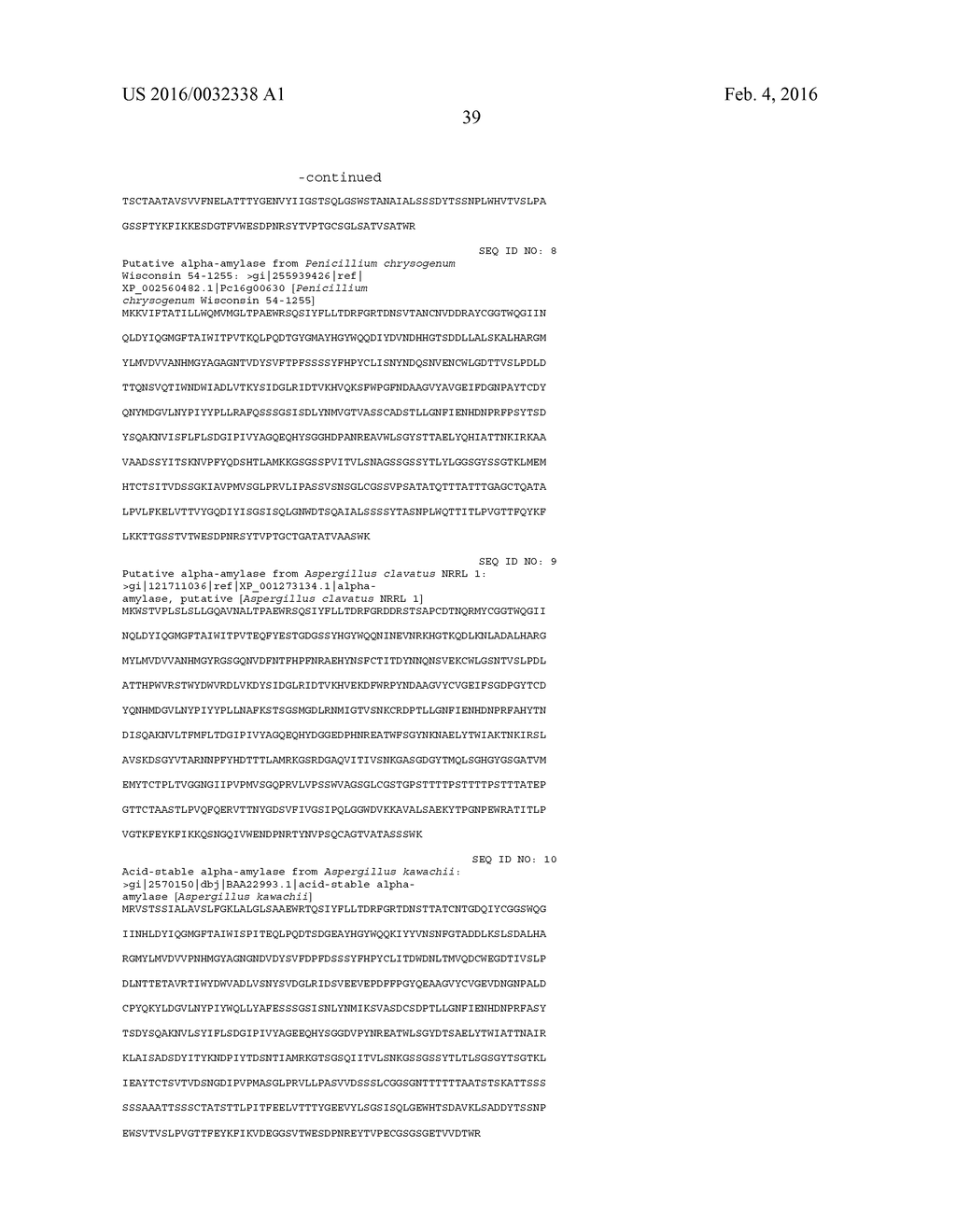 METHOD OF USING ALPHA-AMYLASE FROM ASPERGILLUS FUMIGATUS AND ISOAMYLASE     FOR SACCHARIFICATION - diagram, schematic, and image 47