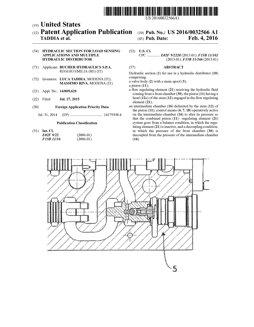 HYDRAULIC SECTION FOR LOAD SENSING APPLICATIONS AND MULTIPLE HYDRAULIC     DISTRIBUTOR - diagram, schematic, and image 01