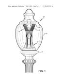 LED LUMINAIRE LIGHT FIXTURE FOR A LAMPPOST diagram and image