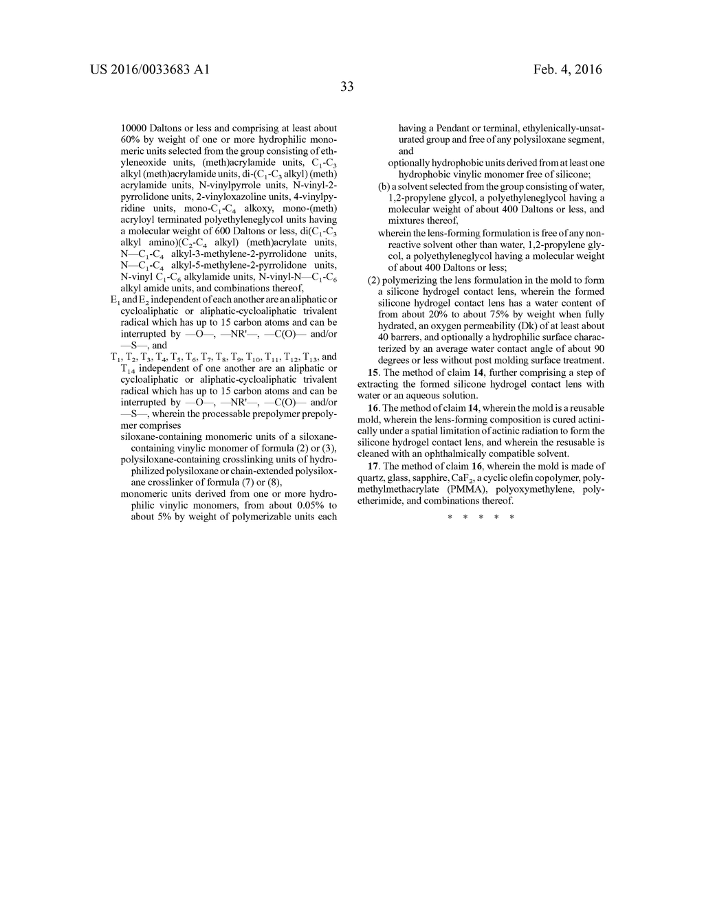 WATER-PROCESSABLE SILICONE-CONTAINING PREPOLYMERS AND USES THEREOF - diagram, schematic, and image 34