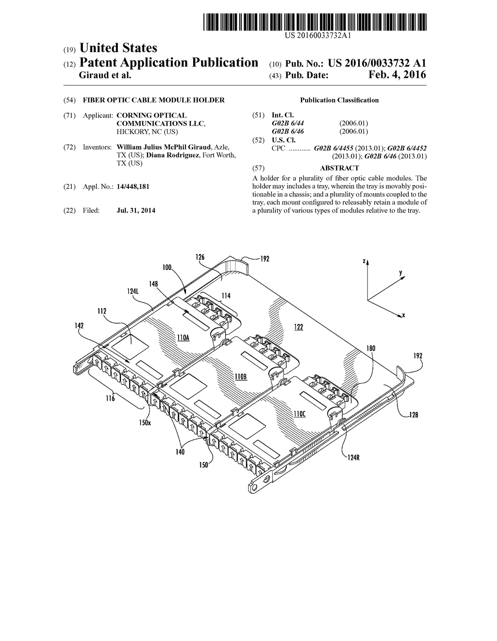 FIBER OPTIC CABLE MODULE HOLDER - diagram, schematic, and image 01