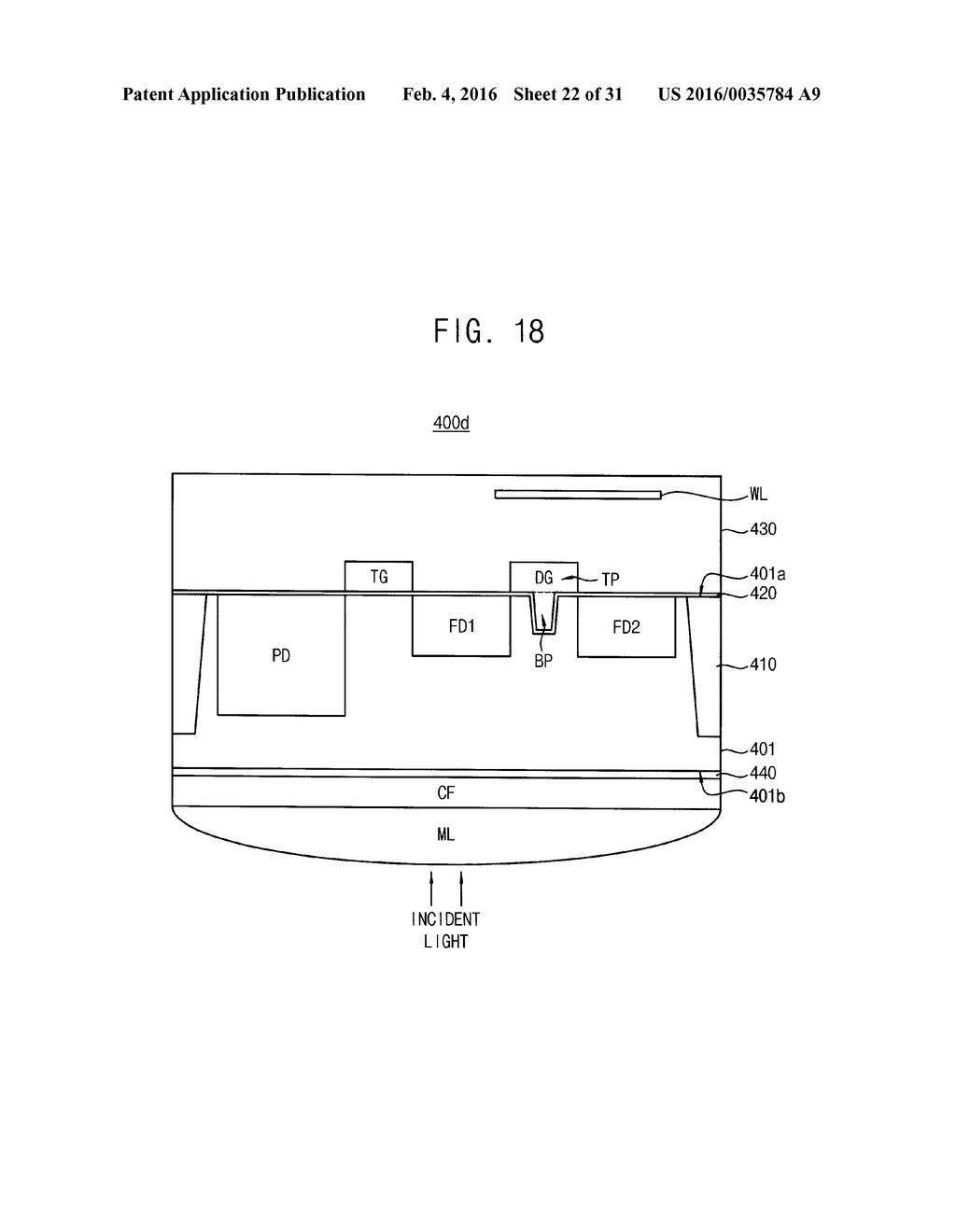 UNIT PIXEL OF IMAGE SENSOR, IMAGE SENSOR INCLUDING THE SAME AND METHOD OF     MANUFACTURING IMAGE SENSOR - diagram, schematic, and image 23