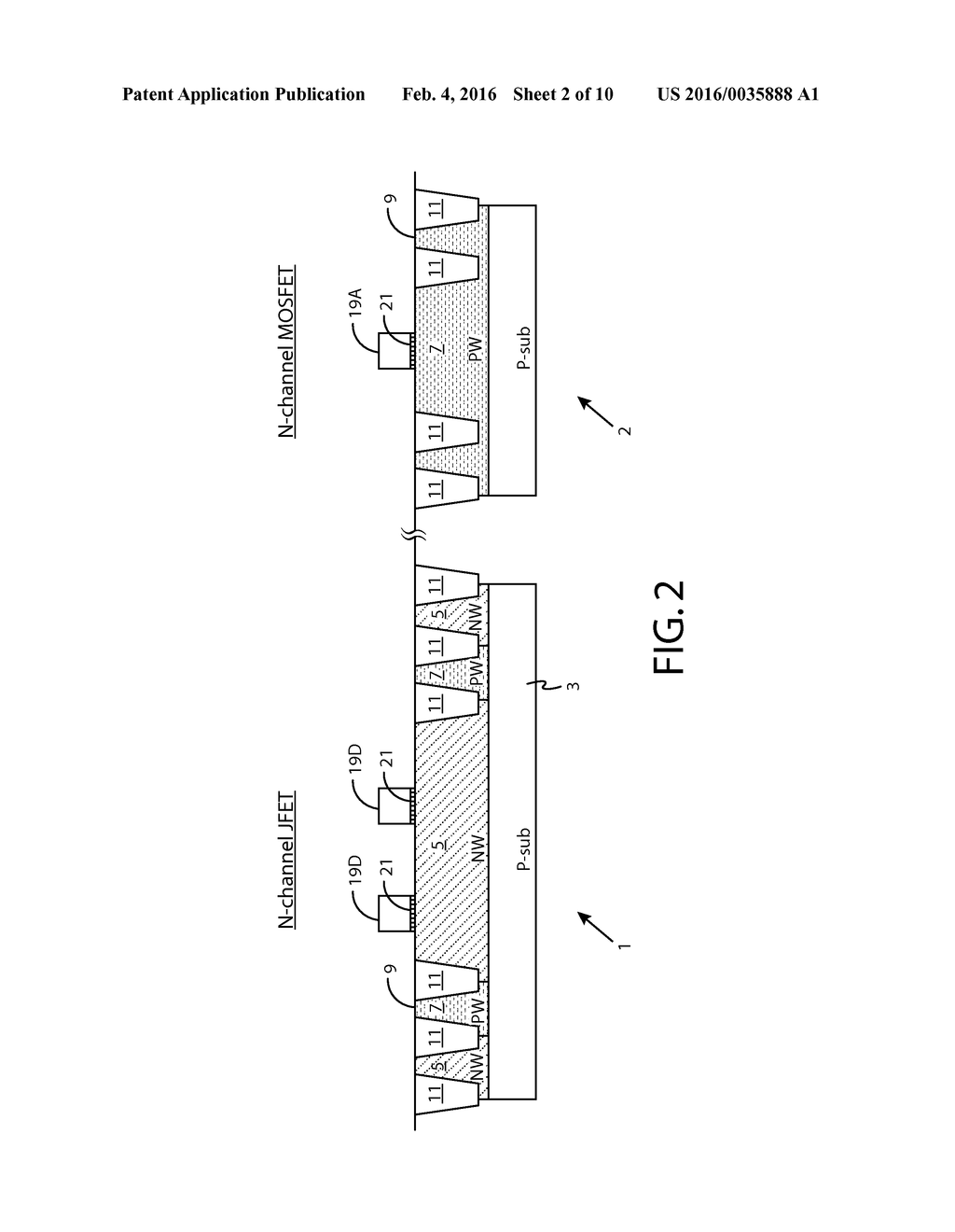 JUNCTION FET SEMICONDUCTOR DEVICE WITH DUMMY MASK STRUCTURES FOR IMPROVED     DIMENSION CONTROL AND METHOD FOR FORMING THE SAME - diagram, schematic, and image 03