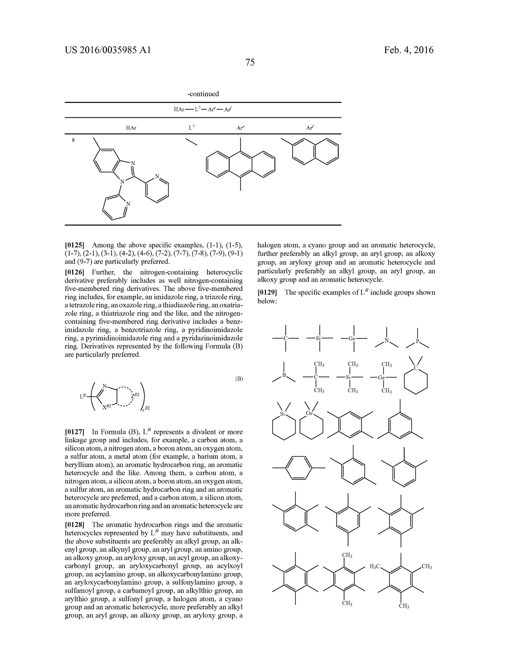 MATERIAL FOR ORGANIC ELECTROLUMINESCENT DEVICE AND ORGANIC     ELECTROLUMINESCENT DEVICE USING SAME - diagram, schematic, and image 76