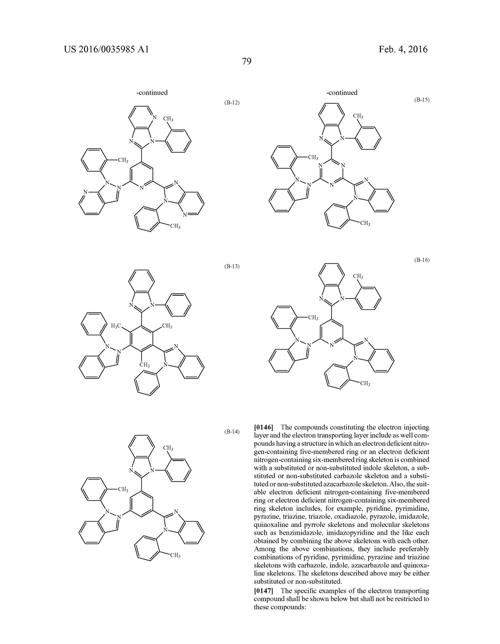 MATERIAL FOR ORGANIC ELECTROLUMINESCENT DEVICE AND ORGANIC     ELECTROLUMINESCENT DEVICE USING SAME - diagram, schematic, and image 80