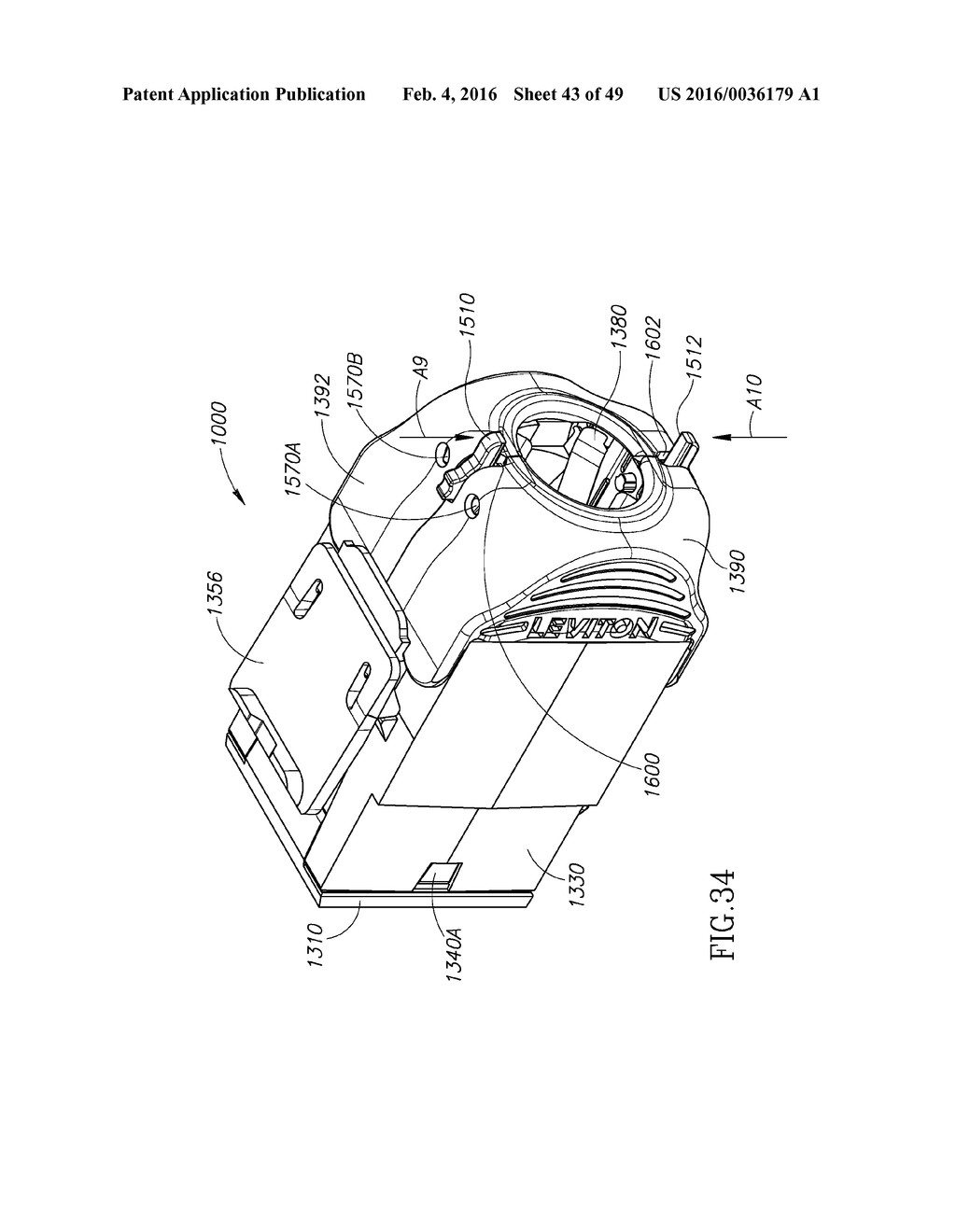 COMMUNICATION OUTLET WITH SHUTTER MECHANISM AND WIRE MANAGER - diagram, schematic, and image 44