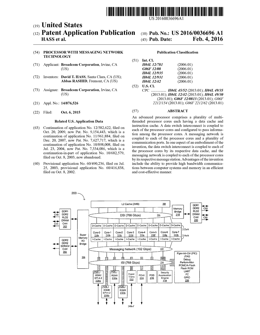 Processor with Messaging Network Technology - diagram, schematic, and image 01