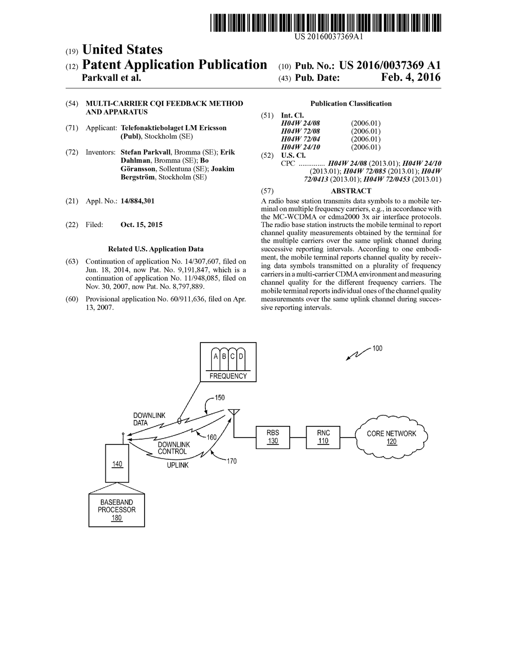 Multi-Carrier CQI Feedback Method and Apparatus - diagram, schematic, and image 01