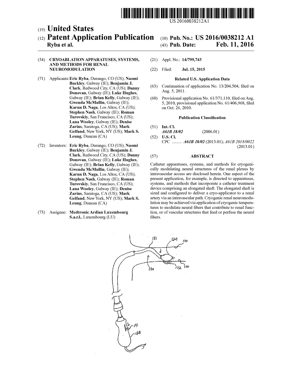 Cryoablation Apparatuses, Systems, and Methods for Renal Neuromodulation - diagram, schematic, and image 01