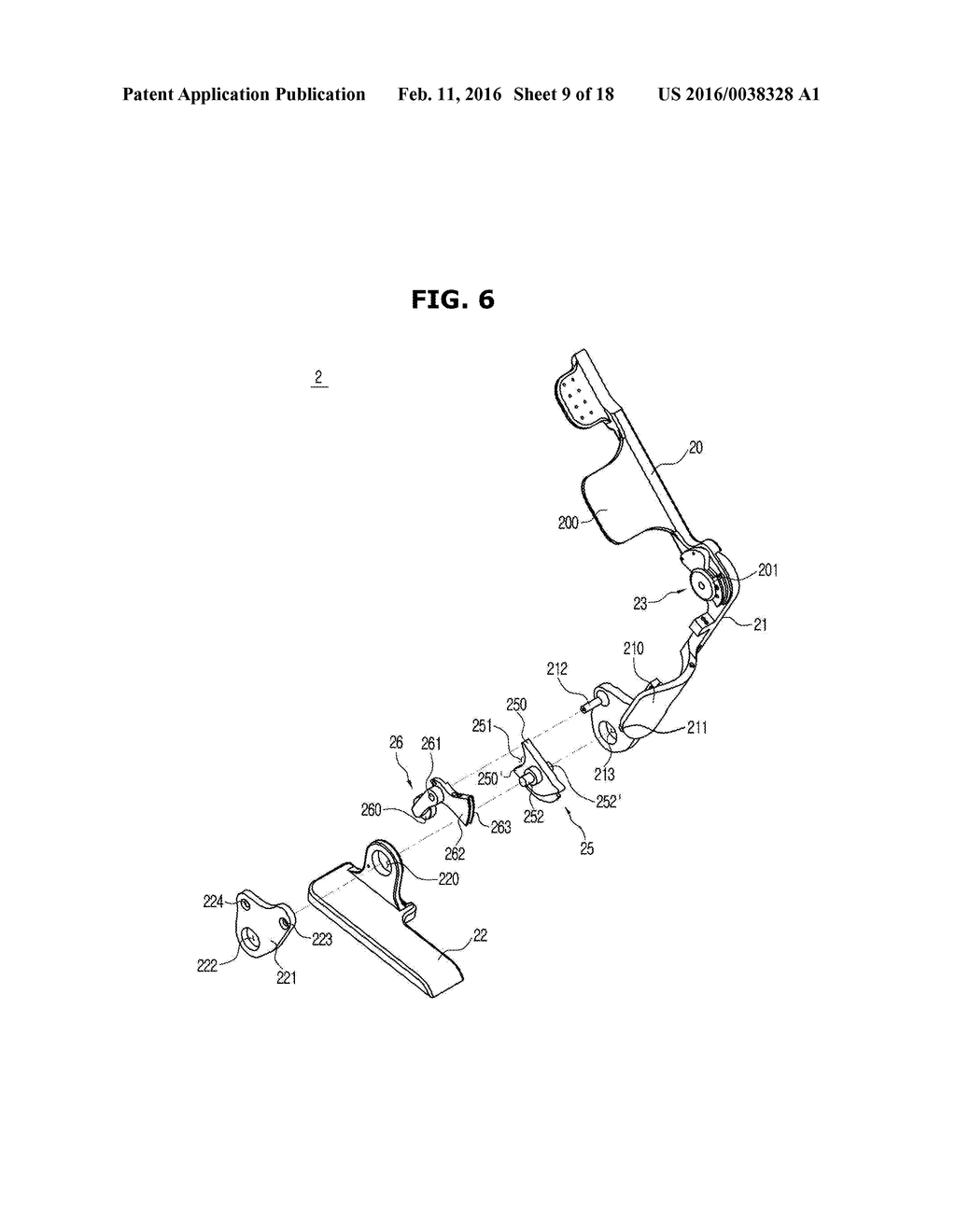 LINK ASSEMBLY AND MEMBER SUPPORTING APPARATUS USING THE SAME - diagram, schematic, and image 10