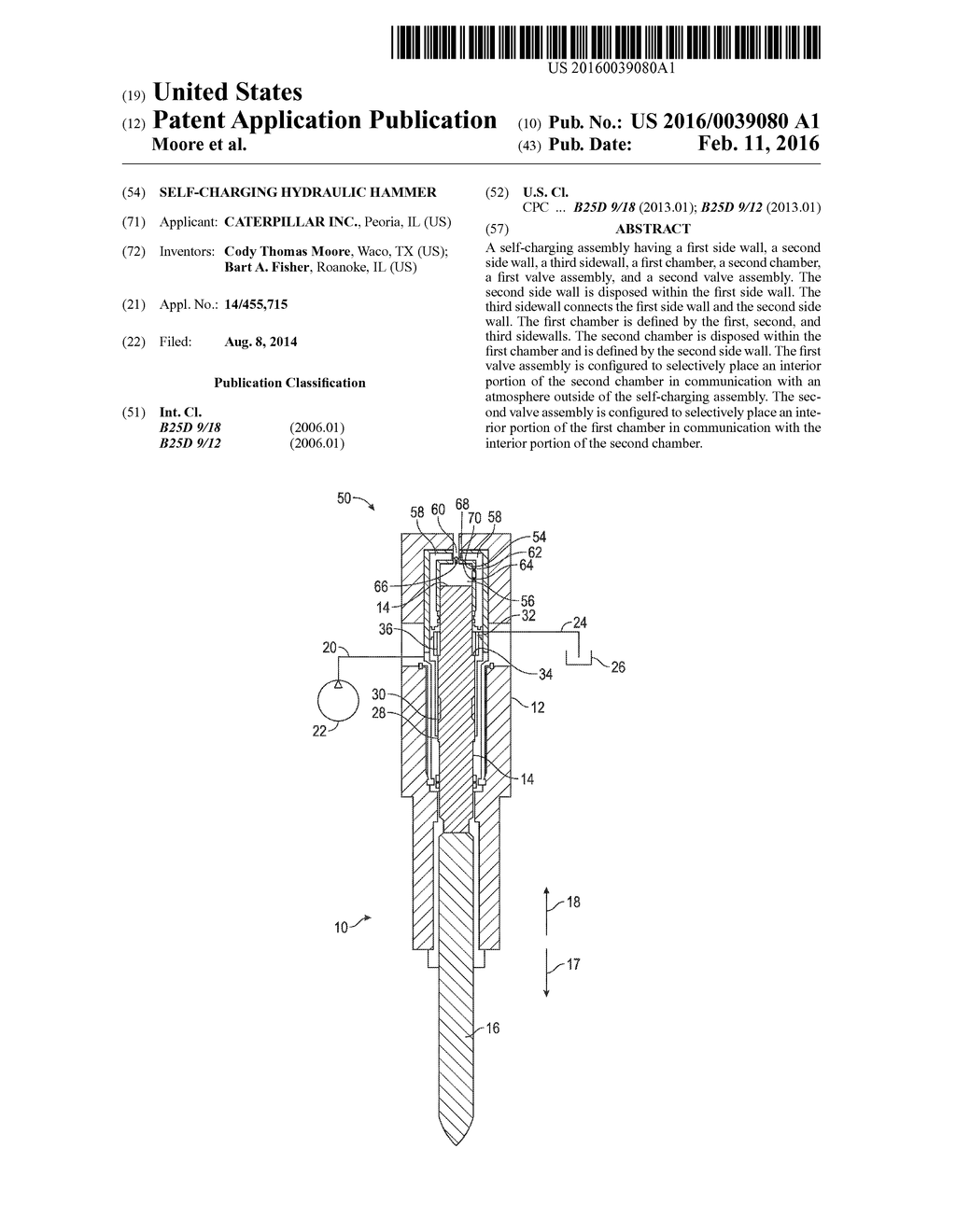 SELF-CHARGING HYDRAULIC HAMMER - diagram, schematic, and image 01