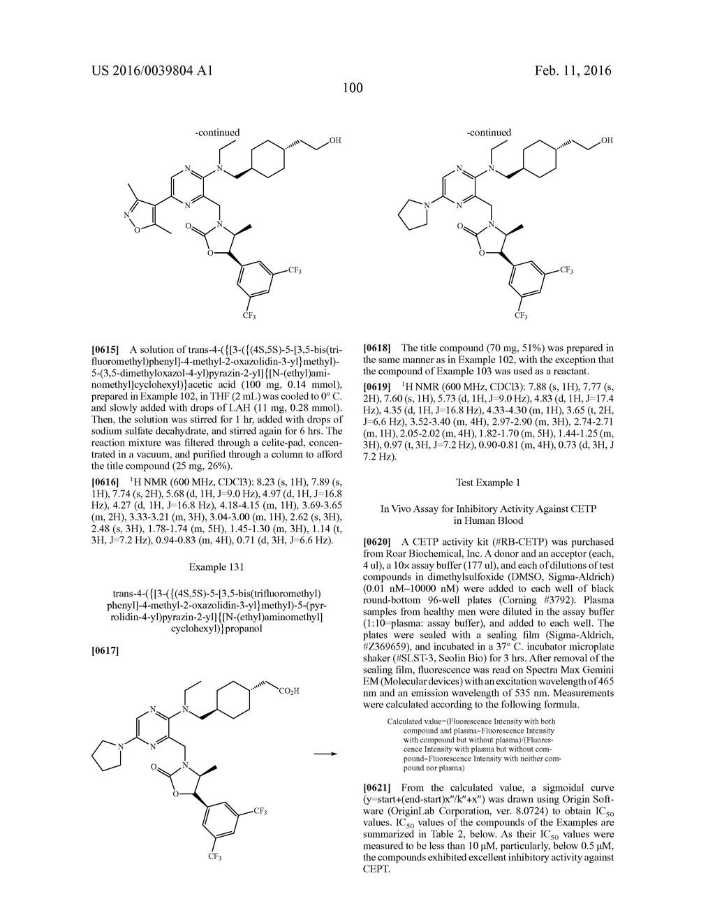 NOVEL OXAZOLIDINONE DERIVATIVE AS CETP INHIBITOR, ITS PREPARATION METHOD,     AND PHARMACEUTICAL COMPOSITION COMPRISING THE SAME - diagram, schematic, and image 101