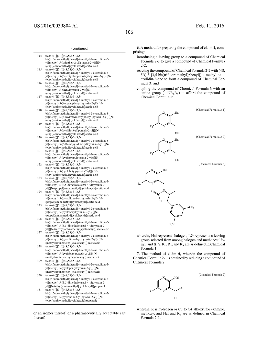 NOVEL OXAZOLIDINONE DERIVATIVE AS CETP INHIBITOR, ITS PREPARATION METHOD,     AND PHARMACEUTICAL COMPOSITION COMPRISING THE SAME - diagram, schematic, and image 107