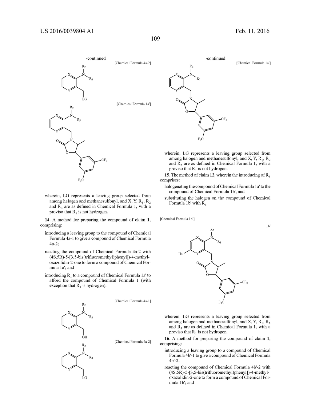 NOVEL OXAZOLIDINONE DERIVATIVE AS CETP INHIBITOR, ITS PREPARATION METHOD,     AND PHARMACEUTICAL COMPOSITION COMPRISING THE SAME - diagram, schematic, and image 110