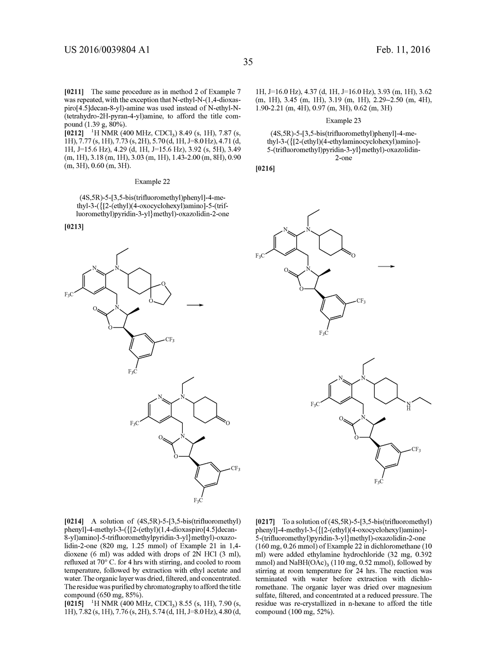 NOVEL OXAZOLIDINONE DERIVATIVE AS CETP INHIBITOR, ITS PREPARATION METHOD,     AND PHARMACEUTICAL COMPOSITION COMPRISING THE SAME - diagram, schematic, and image 36
