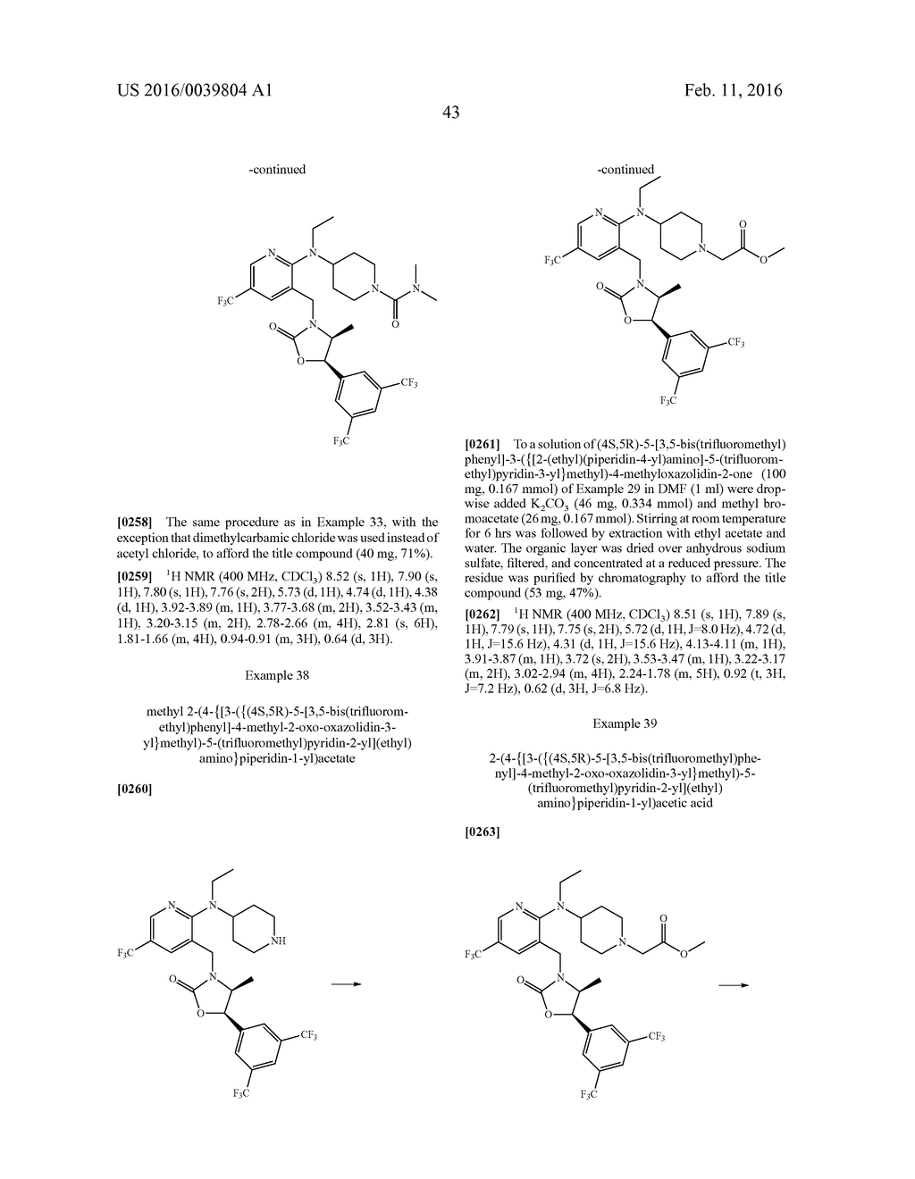 NOVEL OXAZOLIDINONE DERIVATIVE AS CETP INHIBITOR, ITS PREPARATION METHOD,     AND PHARMACEUTICAL COMPOSITION COMPRISING THE SAME - diagram, schematic, and image 44