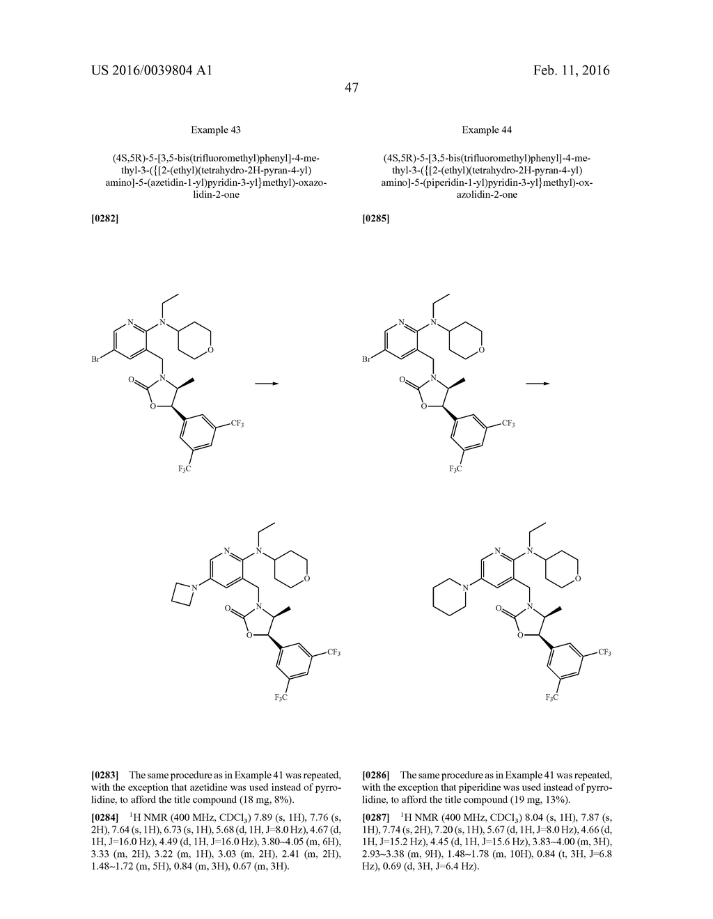 NOVEL OXAZOLIDINONE DERIVATIVE AS CETP INHIBITOR, ITS PREPARATION METHOD,     AND PHARMACEUTICAL COMPOSITION COMPRISING THE SAME - diagram, schematic, and image 48