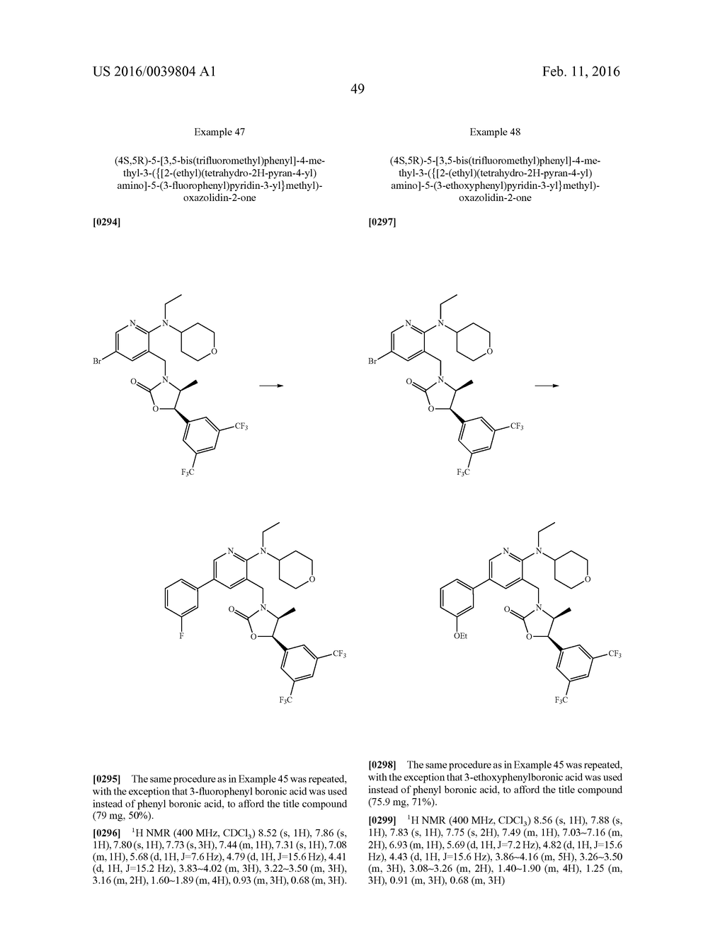 NOVEL OXAZOLIDINONE DERIVATIVE AS CETP INHIBITOR, ITS PREPARATION METHOD,     AND PHARMACEUTICAL COMPOSITION COMPRISING THE SAME - diagram, schematic, and image 50