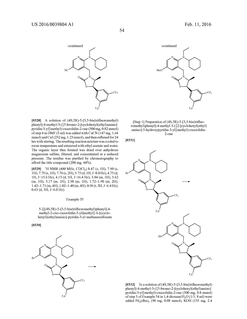 NOVEL OXAZOLIDINONE DERIVATIVE AS CETP INHIBITOR, ITS PREPARATION METHOD,     AND PHARMACEUTICAL COMPOSITION COMPRISING THE SAME - diagram, schematic, and image 55