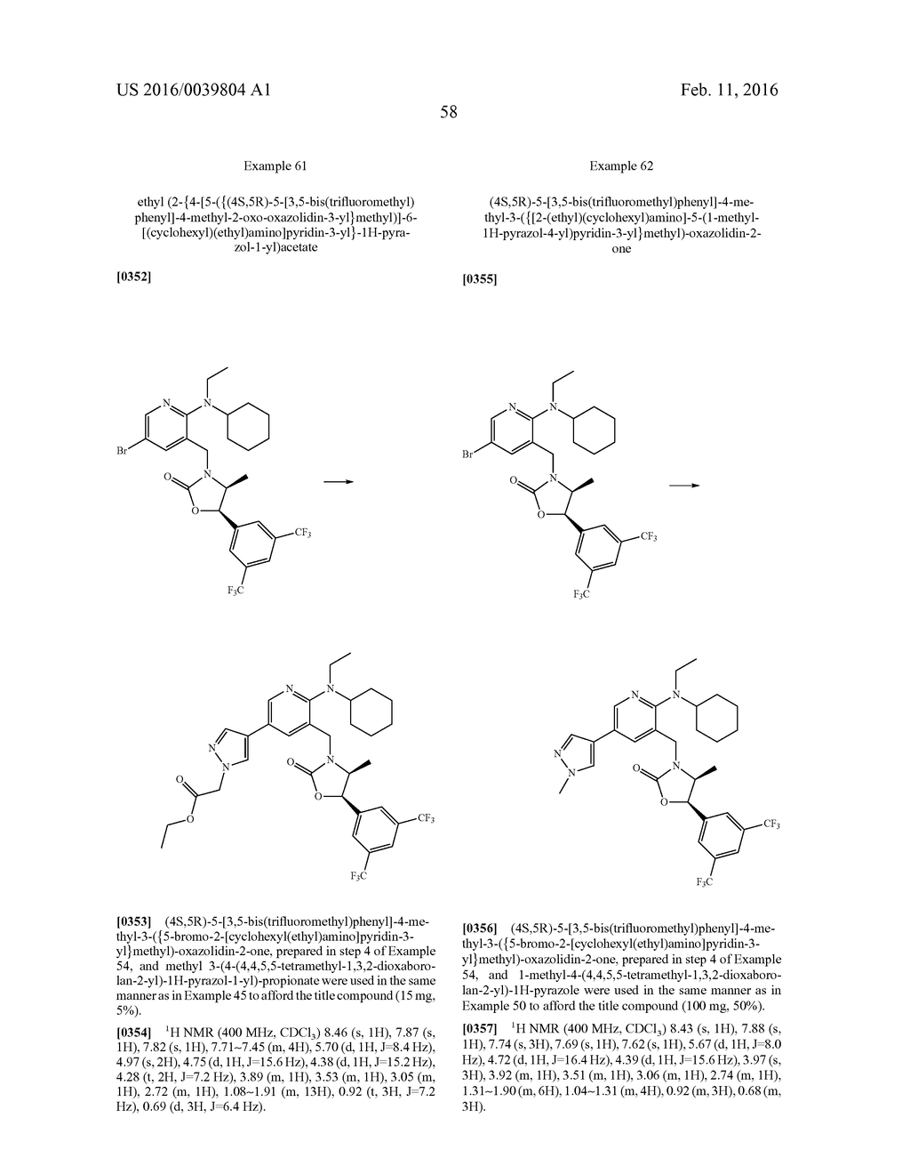 NOVEL OXAZOLIDINONE DERIVATIVE AS CETP INHIBITOR, ITS PREPARATION METHOD,     AND PHARMACEUTICAL COMPOSITION COMPRISING THE SAME - diagram, schematic, and image 59