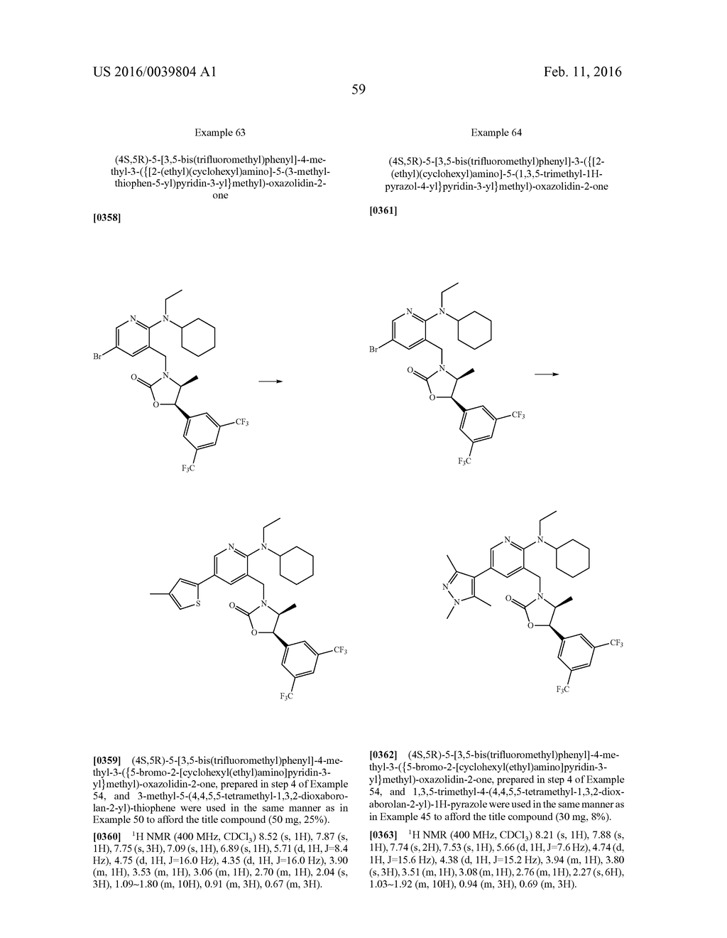 NOVEL OXAZOLIDINONE DERIVATIVE AS CETP INHIBITOR, ITS PREPARATION METHOD,     AND PHARMACEUTICAL COMPOSITION COMPRISING THE SAME - diagram, schematic, and image 60