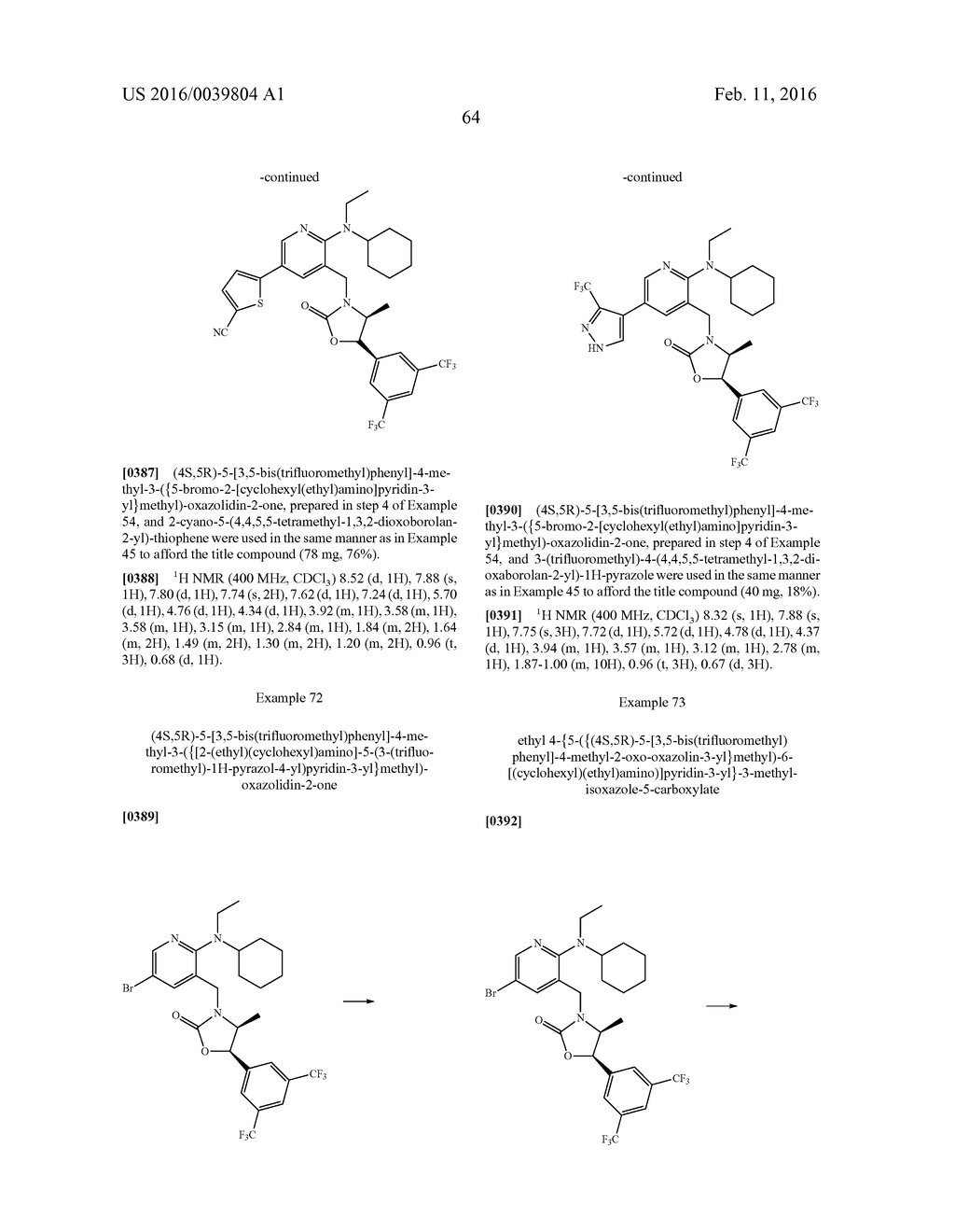 NOVEL OXAZOLIDINONE DERIVATIVE AS CETP INHIBITOR, ITS PREPARATION METHOD,     AND PHARMACEUTICAL COMPOSITION COMPRISING THE SAME - diagram, schematic, and image 65