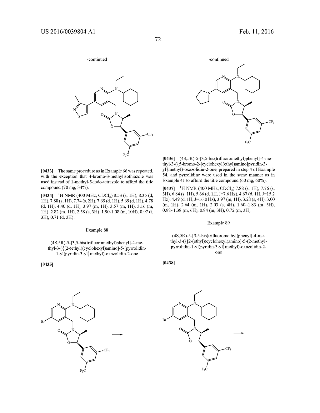 NOVEL OXAZOLIDINONE DERIVATIVE AS CETP INHIBITOR, ITS PREPARATION METHOD,     AND PHARMACEUTICAL COMPOSITION COMPRISING THE SAME - diagram, schematic, and image 73
